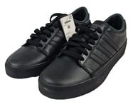 Mens ADIDAS RAYADO Triple Black Mono Skater Skateboarding Leather Trainers - 7.5