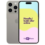 iPhone 15 Pro Förnyad begagnad 256 GB, Naturlig titan, Klass B