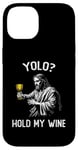 Coque pour iPhone 14 YOLO Hold My Wine Funny Jesus Easter JK BRB Ressurection