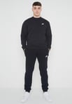 Nike Mens Club Fleece Full Tracksuit Set Black Cotton - Size Medium