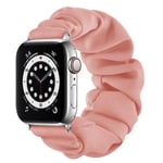 Scrunchie armband Apple Watch 40mm rosa/silver