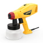 WAGNER Pistolet à peinture W 125 Wood et Metal Sprayer pour vernis et lasures en l'intérieur et l'extérieur, 5 m²-10 min, Yellow, Noir, Rouge, réservoir de 600 ml, 350 W