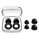 Ear Plugs for Sleep – Super Soft, Reusable Hearing Protection in Flexible Silicone for Noise Reduction & Flights - 6 Ear Tips in S/M/L - 26dB Noise Cancelling - Black