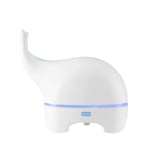 ZPL Mini Ultrasonic Aroma Diffuser Cute Pet Baby Elephant USB Air Purification Diffuse Diffuser Humidifier Automatic Power-Off Home Car,White