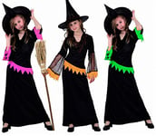 Witch Atosa-5446 Costume-Déguisement Sorcière 3 Ass. 7-9 Ans, 5446, Multicolore, 7 A 9 Anos