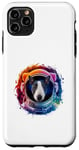 Coque pour iPhone 11 Pro Max Homme Femme Coloré Space Astronaute Bull Terrier