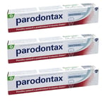 3x Parodontax Blanchiment Bleichende Dentifrice Contre Zahnfleischbluten 75ml