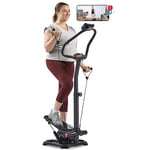 Sunny Health & Fitness Stepper Puissant 2 en 1 de qualité supérieure avec Guidon, Cardio à Faible Impact, Peu encombrant, réglable en Hauteur - SF-S021055