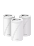 TP-Link Deco BE65 Whole Home Mesh Wi-Fi 7 System with Built-in Antivirus, BE9300, Pack of 3, White