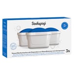 Sodapop Lot de 3 cartouches filtrantes à eau en magnésium compatible BRITA®*, pour moins de chlore, de calcaire et de métaux lourds dans l'eau potable