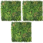 CHRISTOW Oasis Artificial Plant Living Wall Panels, Garden Fence Covering Decoration, Indoor Outdoor Decor, Waterproof UV Protected (3 Packs of 2 x 1m by 50cm Panels)