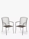 John Lewis Henley by KETTLER Garden Dining Armchair, Set of 2, Iron Grey