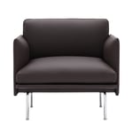 Muuto - Outline Studio Chair / Polished Aluminium Base Easy Leather Root