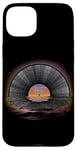 iPhone 15 Plus Retro Vintage Vinyl Sunset Reflection LP Vinyl Record Case