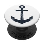 Grungy Vintage Distressed Ships Boat Anchor on White PopSockets PopGrip: Swappable Grip for Phones & Tablets PopSockets Adhesive PopGrip