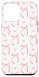 iPhone 12 Pro Max Aesthetic Pink Ribbons and Bows in Watercolor Case