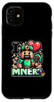 iPhone 11 I heart Miners - I love Miners for valentines day him & her Case