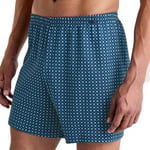 Calida Prints Cotton Boxer Shorts Blå/Lysblå bomull Medium Herre