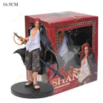 Anime One Piece Shanks Figurine Leksaker Action Figur Fyra Kejsare Akakami no shankusu Rött hår Pirates Straw Hat Luffy Model Doll