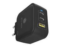 3Port 65W Gan-Lader Med Pd 3.0, 2X Usb Type-C®, 1X Usb Type-A-Port, Eu-Plugg (Ib-Ps1030-Pd)