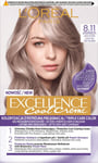 Hiusten väri L'Oréal Paris Excellence Cool Creme, 8.11 Ultra Ash Light Blond