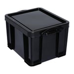 Really Useful 35 Litre Recycled Plastic Storage Box with Lid - Black (35BKR)