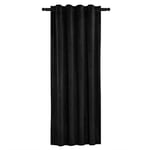 WOLTU Rideaux Opaques Thermiques Isolants avec Ruban Transparent 1 pièce Rideau occultant en Velours de 300 g/m², 140x270 cm Noir