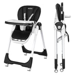 SEJOY Foldable Baby High Chair Booster Seat Adjustable Heigh Recline W/ 4 Wheels