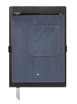 Montblanc Premium Paper Notebook A5 Lined Dotted With Pocket Item: 125135 Denim