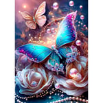 30 x 40 cm, Kit de peinture diamant papillon diamond painting B