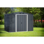 Abri de jardin métal - Anthracite - 4,2m²  