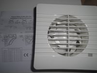 Manrose 4" Slimline Bathroom Fan With Humidistat 100mm White - FLAT100H