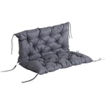 Outsunny - Coussin matelas assise dossier pour banc de jardin balancelle canapé grand confort 100 x 98 x 8 cm gris