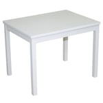 roba Table Enfant en Bois Massif - Bureau d'Activités 50 x 66 x 50 cm - Plateau Laqué Blanc