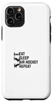 Coque pour iPhone 11 Pro Eat Sleep Air Hockey Repeat - Air Hockey