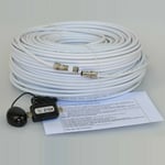 25M White Cable For Sky HD TV Link Magic Eye Kit, Everything You Need