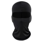 Tunn Svart Balaclava Skidmask Rånarluva 1 Hål Svart black