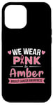 Coque pour iPhone 12 Pro Max Ruban rose « We wear pink » pour l'ambre, le cancer du sein