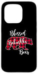 Coque pour iPhone 15 Pro Blessed Babushka Bear Red Buffalo Check Plaid Cadeau pour grand-mère