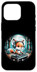 iPhone 16 Pro Funny Fox Dj Headphones Graphic for Men Women Kids Case