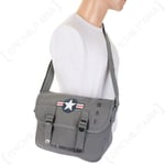 Military Army USAF Airforce Canvas Shoulder Bag Carrier - Grey