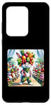 Coque pour Galaxy S20 Ultra Lapin dans un chapeau de fruits concours entouré d'animaux. Pâques