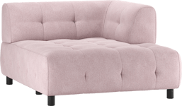 Louis Modulære sofa 1,5 chaiselong med arm højre, fladvævet stof lyserød H73x140x122 cm