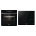 Hisense BI62212ABUK Built-in Electric Single Oven - Black - A Rated, 22 x 23 x 23 inches (L x W x H) & HI6401BSC Built-in 60cm Induction Hob Ceramic Glass Panel, Child Lock, Touch control