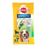Pedigree - Dentastix Fresh pour moyen chien (10-25kg) - Sachet de 7 bâtonnets à mâcher - Lot de 10
