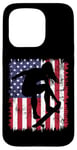 Coque pour iPhone 15 Pro Skateboard Girl Skateboarder Drapeau américain Patineuse Roll 2