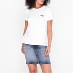 Superdry Womens Orange Label Embroidered Logo T-Shirt - Optic White / 8 XS