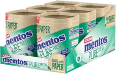 Mentos Pure Fresh Spearmint Flavour, Sugar Free Chewing Gum With Xylitol - 6 x 50 Pieces