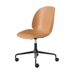 GUBI Beetle Meeting Chair office chair Amber brown-black