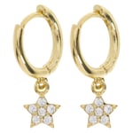 Timi Of Sweden Sienna Crystal Star Hoop Earrings